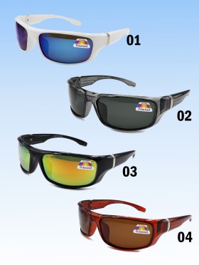 Polarized Mirror Sunglasses W/ Color Frame